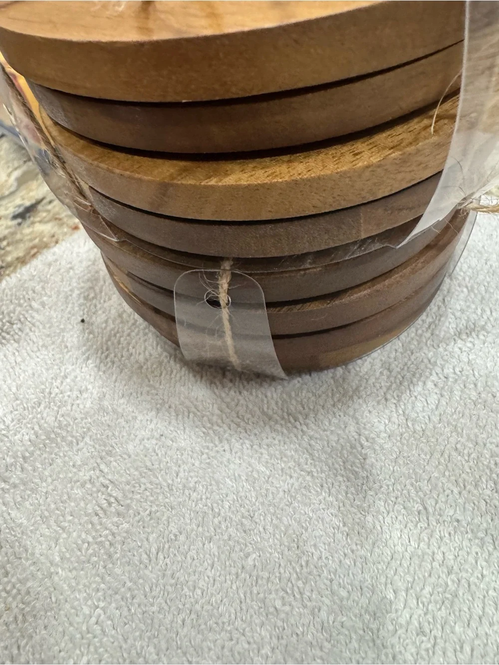 Set Of 8 Threshold Wooden Snowflake Coasters 2pks Of 4 (Cl-1)